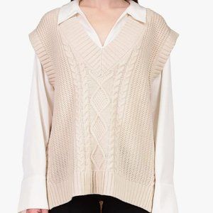 NWT Sanctuary Chunky Cable Sweater Vest | Size XS